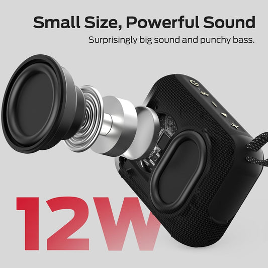 Monster Cube 1 Portable Bluetooth Speaker, IPX7 Waterproof, Bluetooth 6.0, 20H Playtime, Powerful Stereo Sound, Speaker for Home, Outdoors and Travel - PuriLite