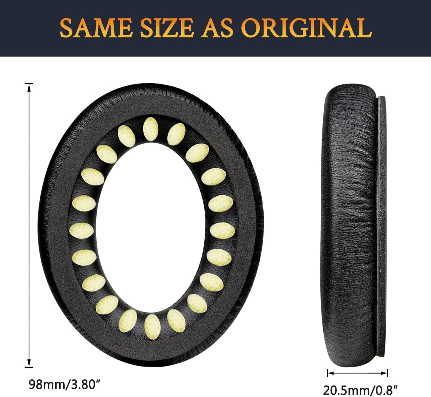 SoloWIT Earpads Cushions for Bose Headphones, Replacement Ear Pads for Bose QuietComfort 15 QC15 QC25 QC2 QC35/Ae2 Ae2i Ae2w/SoundTrue & SoundLink Around-Ear Series - QC25 PL Black&Blue