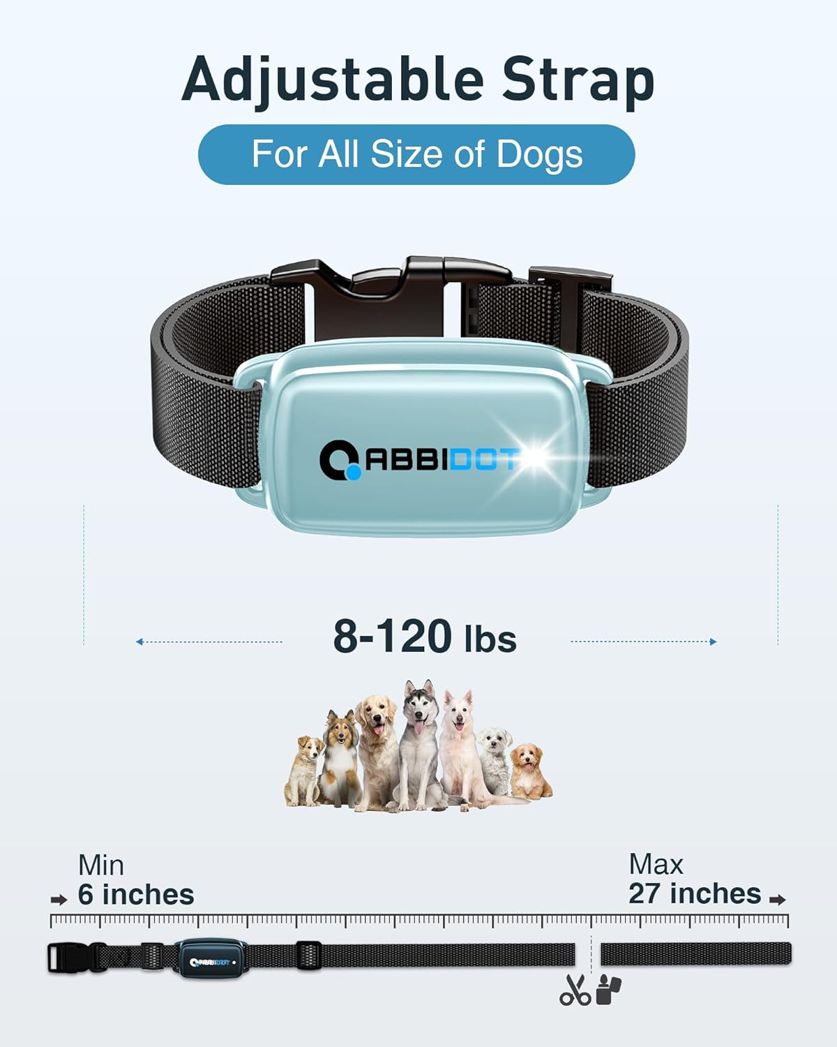 ABBIDOT 3300 Ft Dog Training Collar with Remote - [New Version] Shock Collar, 5 Training Modes, 88 Levels e Collar, Waterproof Training Collar for Small Medium Large Dogs(15~120 lbs)