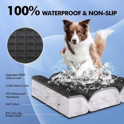Dog Car Seat Cover, Multifunctional Dog Hammock for Back Seat,Waterproof Car Seat Protector, Scratch Proof Dog Seat Cover for Back Seat, Nonslip Seat Covers for SUV,Trucks, Cars