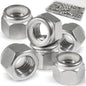 Vifmy 110 Pack 1/4"-20 Inch Lock Nuts,304 (A2-70) Stainless Steel Nylon Insert Locknuts,Standard Inch Thread Nylock Nuts for Bolts