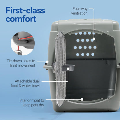 Petmate 00200 Sky Kennel for Pets from 25 to 30-Pound, Light Gray