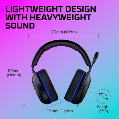 HyperX Cloud Stinger 2 Core – PC Gaming Headset, Lightweight Over-Ear Headset with mic, Swivel-to-Mute mic Function, DTS Headphone:X Spatial Audio, 40mm Drivers,Black