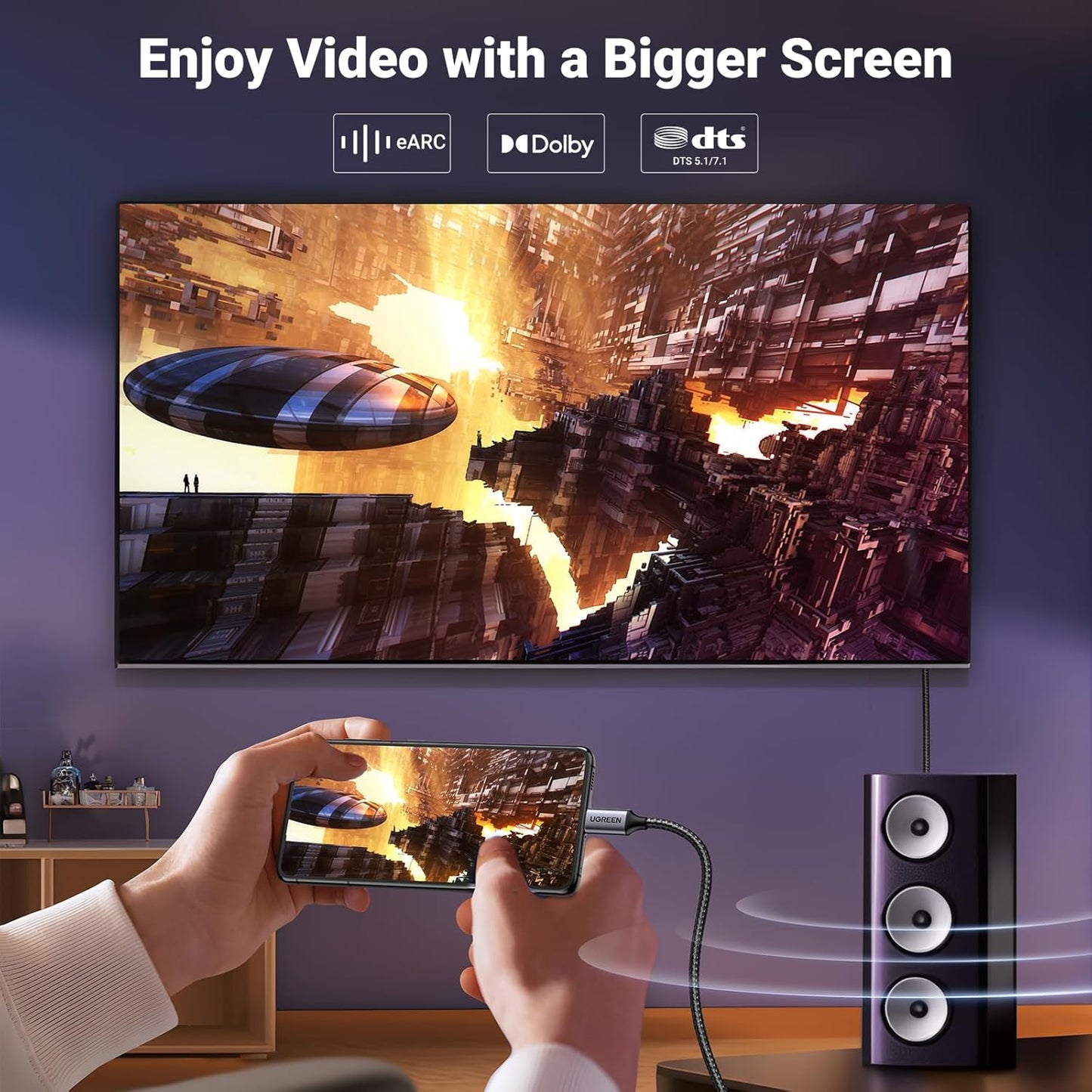 UGREEN USB C to DisplayPort 1.4 Cable 6FT 8K@60Hz 4K@240Hz Thunderbolt 4/3 to DisplayPort Cord USB C to DP 1.4 32.4 Gbps Alu Braided Compatible with MacBook Pro/Air, iPad, Mac mini, Galaxy, XPS 15