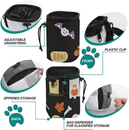 Osbang Dog Treats Pouch Pet Training Bag Dog Walking Bag Carry Kibble Snacks Toys for Dog Training Reward (Man 4.7 * 4 * 5.1 Inches)