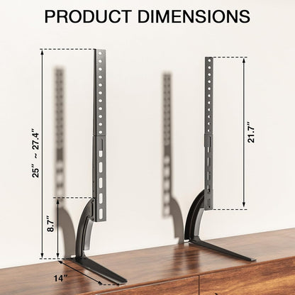 Rfiver Universal TV Stand, TV Legs Tabletop for 22 to 65 inch Plasma LCD LED Flat Screen TVs, TV Mount Holds up to 88lbs, Max VESA 800 x 500mm, Height Adjustable TV Base