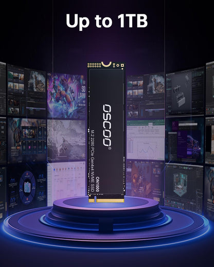 OSCOO 1TB NVMe SSD – M.2 2242 PCIe Gen4x4 Internal Solid State Drive, Up to 5400MB/s Read & 4900MB/s Write, 3D NAND, Compact High-Speed Storage for Ultrabooks, Mini PCs, Embedded Systems - ON1000B