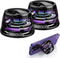 2 Pack G200 Magnetic Bluetooth Speakers with RGB Lights, Wireless Portable Dual Speakers for Stereo Sound, Bluetooth 5.3, Magnetic Mount & Phone Stand, Waterproof, for Outdoor Camping, Home, Gifts