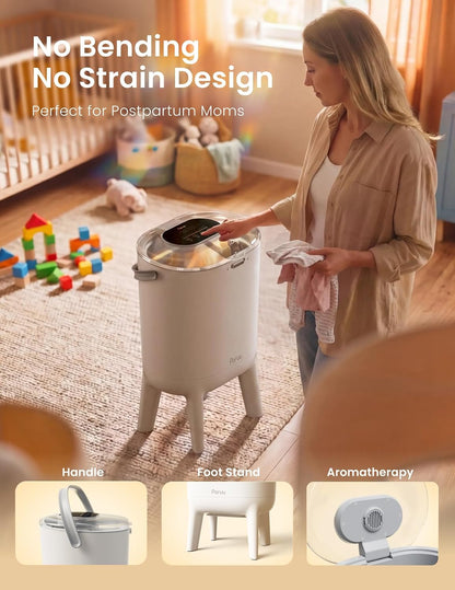 Paruu Towel Warmer for Bathroom, 2-in-1 Heating & Drying with Baby Care Mode, LED Display, Dual Child Lock, Auto Shut Off, Fits Up to 2 Oversized Towels, Bathrobes, Blankets, Baby Clothes and Bibs