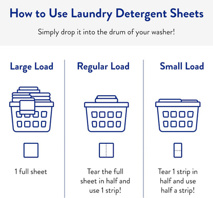 Clean People Laundry Detergent Sheets - Recyclable Packaging, Hypoallergenic, Stain Fighting - Ultra Concentrated, Laundry Soap - Fresh Scent, 96 Pack