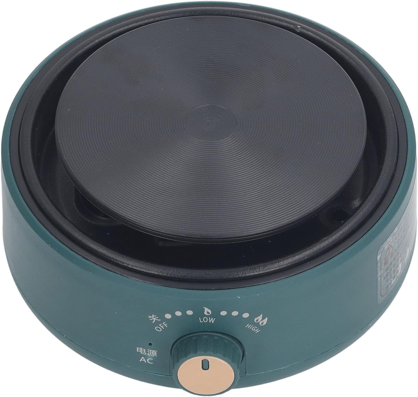 Electric Mini Stove Portable 4 Hot Plate 500W 110V Electric Ceramic Stove for Boiling Water, Making Tea and Coffee (Black)