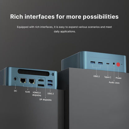 BOSGAME Mini PC P2 Pro, Intel i9-12900H (14C/20T,up to 5GHz) 32GB DDR5 RAM 1TB PCIe Gen 4 NVMe SSD Mini PC, 1x Thunderbolt 4 Port, 2X 2.5G LAN Ports,4K Triple Display, WiFi 6E, Bluetooth 5.2