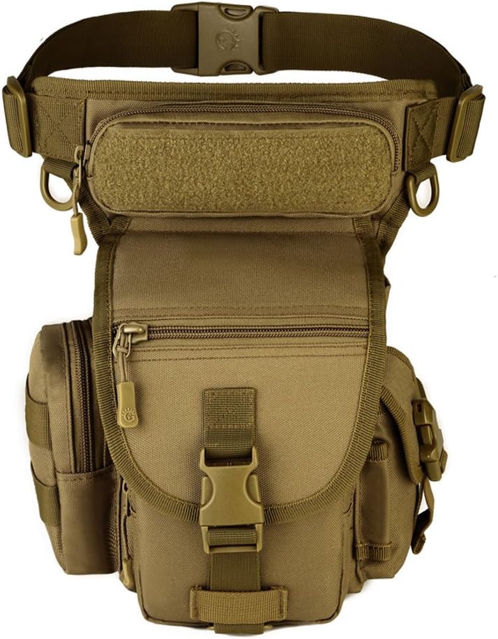 Motorcycle Drop Leg Bag Nylon Waist Pack for Men Women Travel Hiking Tactical Cycling Bike Ride Riding Crossbody Shoulder Fanny Pouch