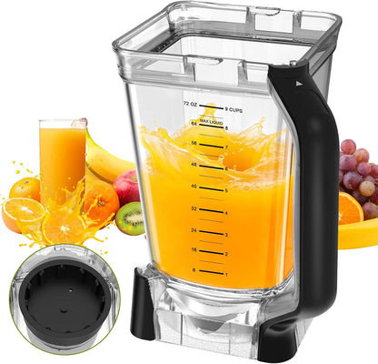 72oz Blender Pitcher Compatible with Ninja BN751 BN801 Blender 72oz XL Crushing Pitcher Replacement Parts for Ninja BN750 BN800 BN805 DB751A (New Model)
