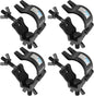 4 Pack 2"(50.8 mm) Black Light Clamps Truss DJ O Clamp, Max. Load 100 KG(220 LBs), TUV Certificated