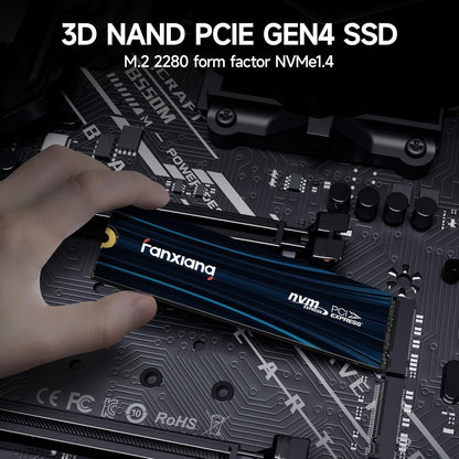 fanxiang S880E 2TB with Heatsink PCIe NVMe SSD Gen 4 Gaming SSD M.2 2280, Up to 7100MB/s Compatible with PS5, Internal Solid State Drive for Gamers, Professionals, Creators