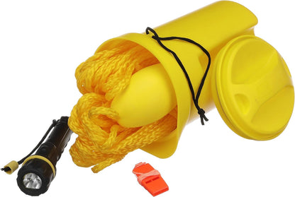 Seachoice Boat Bailer Safety Kit, Includes Flashlight, Whistle, 50 Ft. Line and Bailer