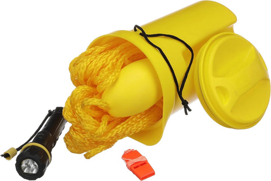 Seachoice Boat Bailer Safety Kit, Includes Flashlight, Whistle, 50 Ft. Line and Bailer