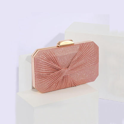 CORIOS Pleated Evening Bag Sparkly Sequin Clutch Bag for Women Sparkly Handbag Bridal Wedding Purse Elegant Crossbody Bag