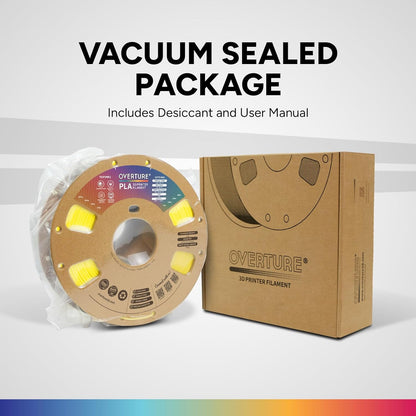 OVERTURE PLA Filament 1.75mm PLA 3D Printer Filament, 1kg Cardboard Spool (2.2lbs), Dimensional Accuracy +/- 0.02mm, Fit Most FDM Printer (Black 1-Pack)