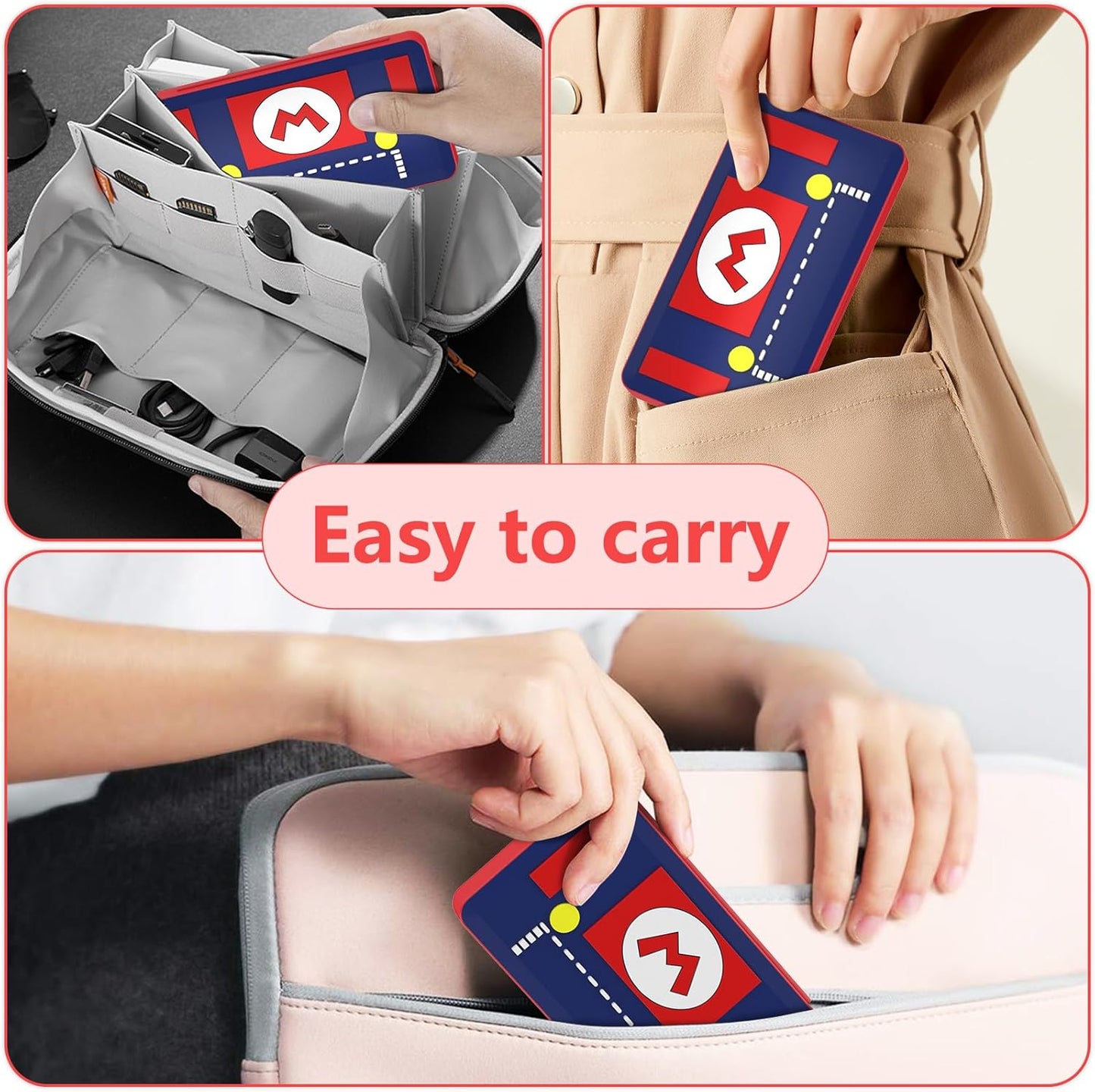 GeeRic 24 Slot Game Card Storage Case Compatible with Switch, Portable Game Card Storage Cartridge with Switch, Games Cartridges & Slot