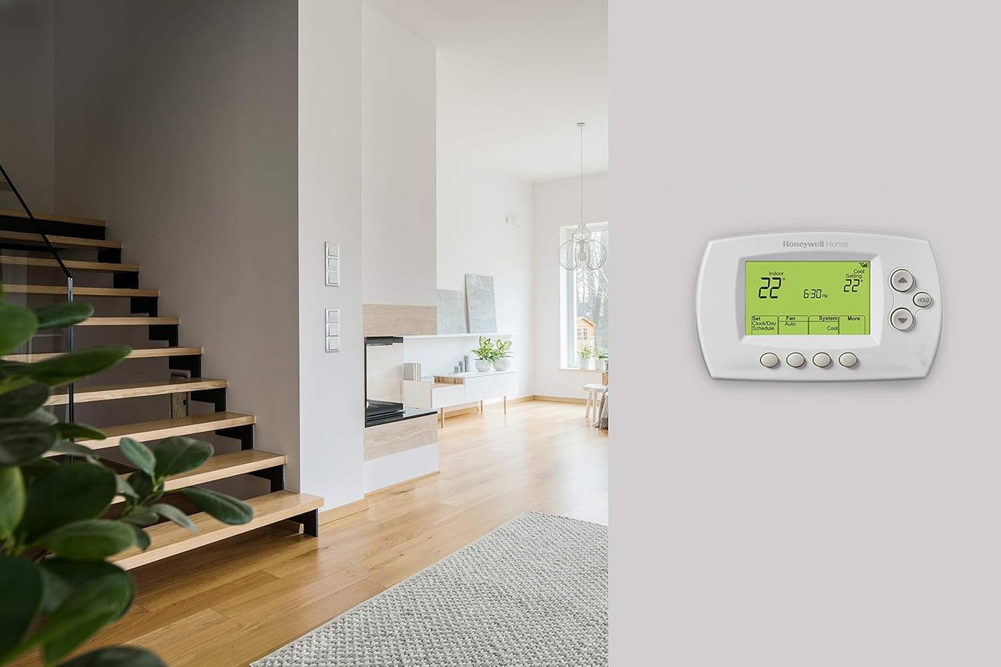 Honeywell Home Wi-Fi 7-Day Programmable Thermostat (RTH6580WF), Requires C Wire, Works with Alexa