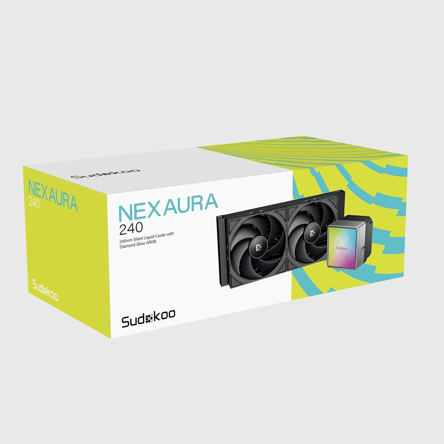 Sudokoo NEXAURA 360 Liquid CPU Cooler: 360mm AIO CPU Cooler with PWM Pump & ARGB Pump Head - Water Cooling with FDB Fans for Intel LGA 1851/1700/1200/115X AMD AM5/AM4 - Black
