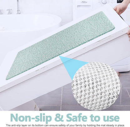 Square Shower Mat, Non Slip Bath Mat, Loofah Shower Stall Mats for Walk-in Shower, 32 x 32 Inches Shower Floor Mat with Drain, Bath Mats for Showers Bathroom, Tub, Seniors