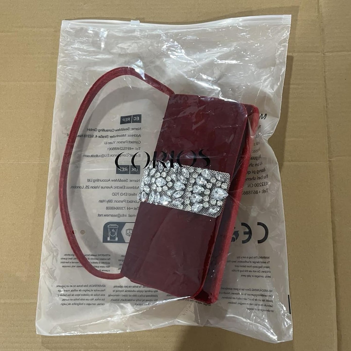 CORIOS Evening Bag for Women Rhinestone Clutch Bag Sparkly Crystal Handbag Bridal Wedding Purse Glitter Shoulder Bag