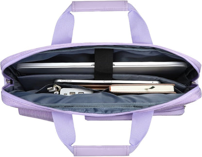 MOSISO Laptop Bag 16 inch, 15-15.6 inch Computer Shoulder Bag Compatible with MacBook Air 15 M4 M3 M2/Pro 16 M4 M3 M2 M1, Notebook &2 Raised&1 Flapover&1 Horizontal Pocket&Handle&Belt, Pink - PuriLite