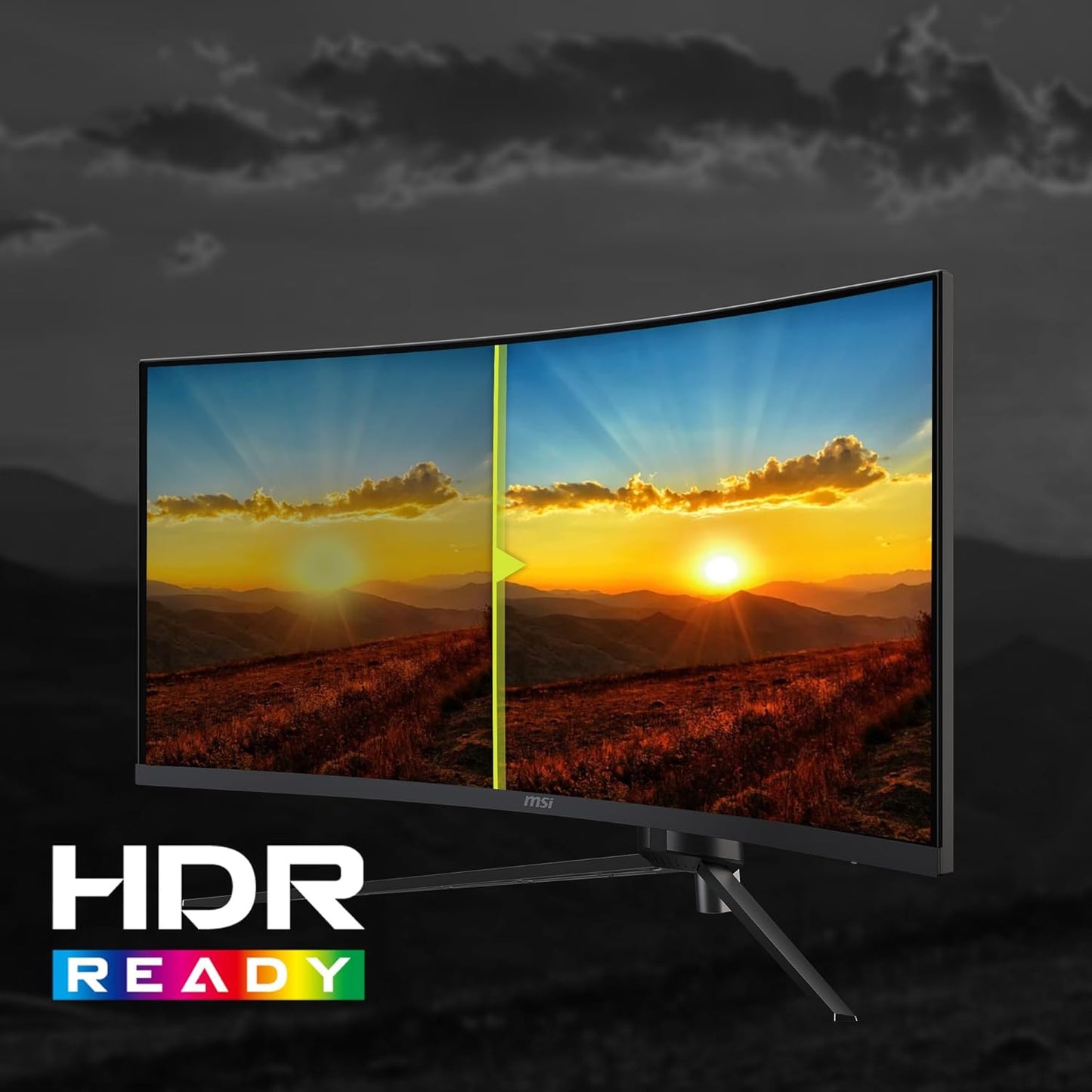 MSI Optix MAG345CQR 1000R Curvature 21:9 Aspect Ratio Narrow Bezel 1ms 3440 x 1440 (UWQHD) 1800z Refresh Rate Tilt/Swivel/Height/Pivot Adjustment 34" AMD Freesync Gaming Curved Monitor, Black