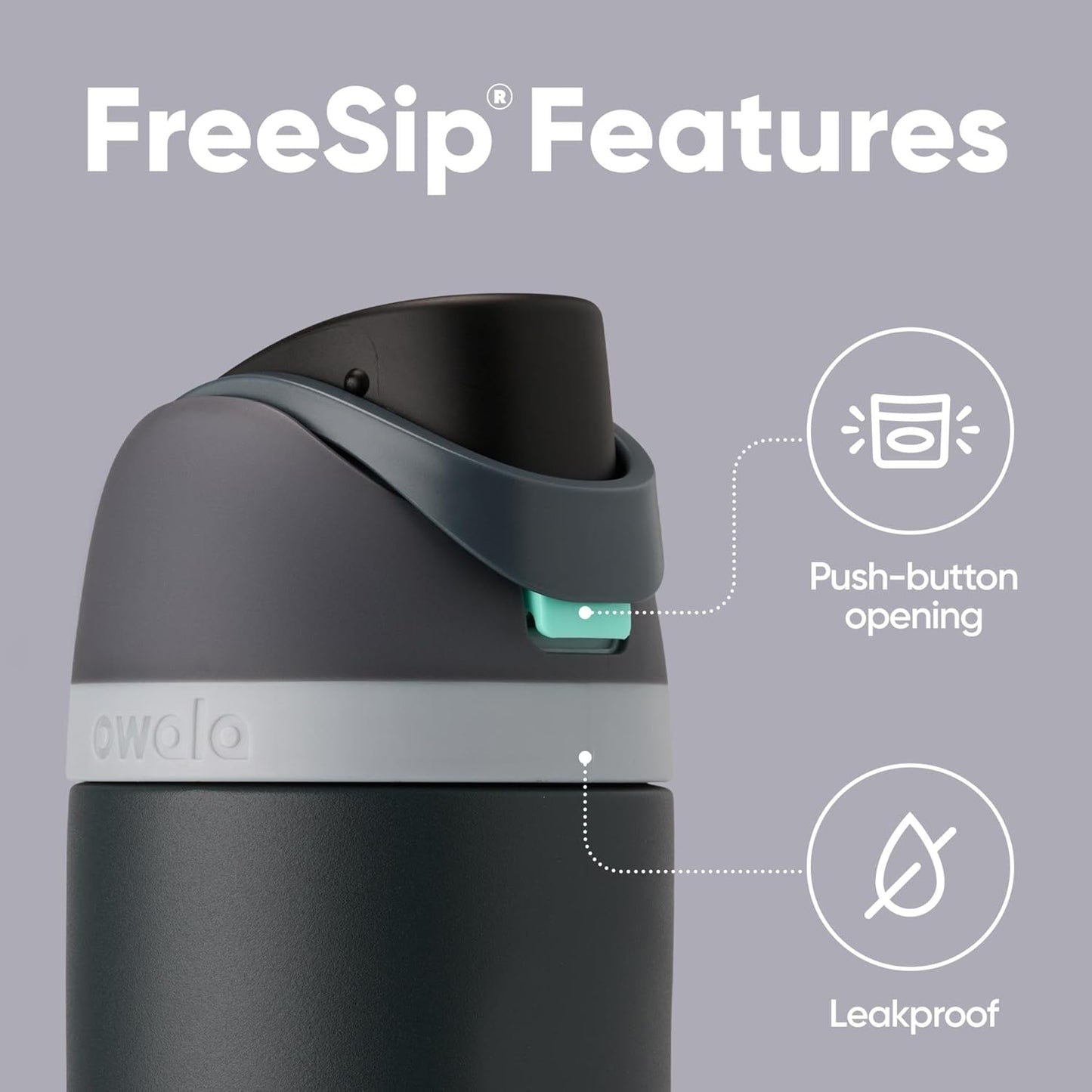 Owala FreeSip Insulated Stainless Steel Water Bottle with Straw for Sports, Travel, and School BPA-Free Sports Water Bottle, 24 oz, Beach House