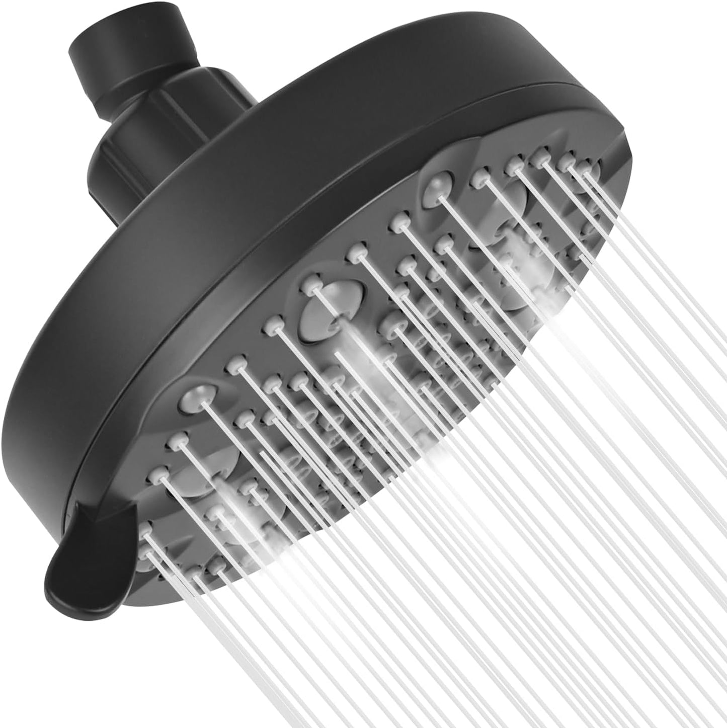 OFFO Shower Head, High Pressure Shower Head with Pause Mode, 9 Mode Fixed Showerheads for Strong Water Flow & Relaxing Shower Experience,Brushed Nickel