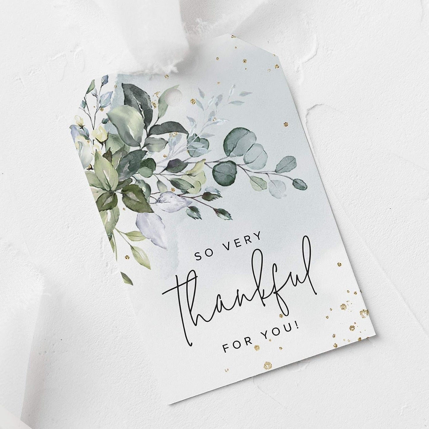 Bliss Collections Thank You Cards - Cards for Weddings, Receptions, Bridal Showers, Baby Showers, Graduations, Special (Rustic Greenery - 25 pieces)