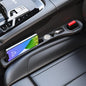 MBERFITU 2 Pack Car Seat Gap Filler Organizer, PU Leather Seat Crevice Blocker Fill The Gap Between Seat and Center Console Stop Things from Dropping (Updated Version)