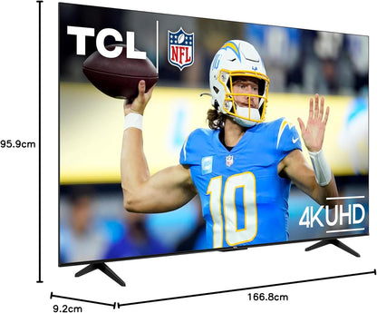 TCL 65-Inch Class S4 4K LED Smart TV with Fire TV (65S450F-CA), Dolby Vision HDR, Dolby Atmos, Alexa Built-in, Apple Airplay Compatibility, Streaming UHD Television, Black