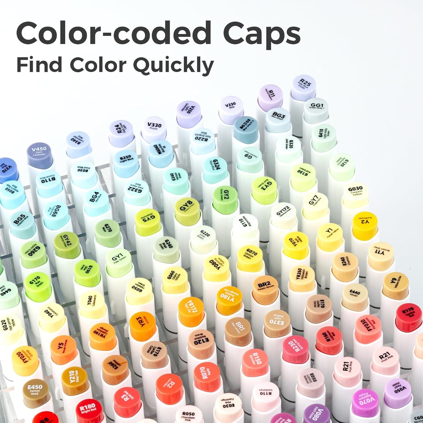 Ohuhu 48 Color Alcohol Markers Brush Tip: Double Tips Drawing Marker for Adults Artists Coloring Books Soft Tip Markers 1 Alcohol-based Marker Blender, Brush & Chisel- Honolulu Art Pen Gift - PuriLite