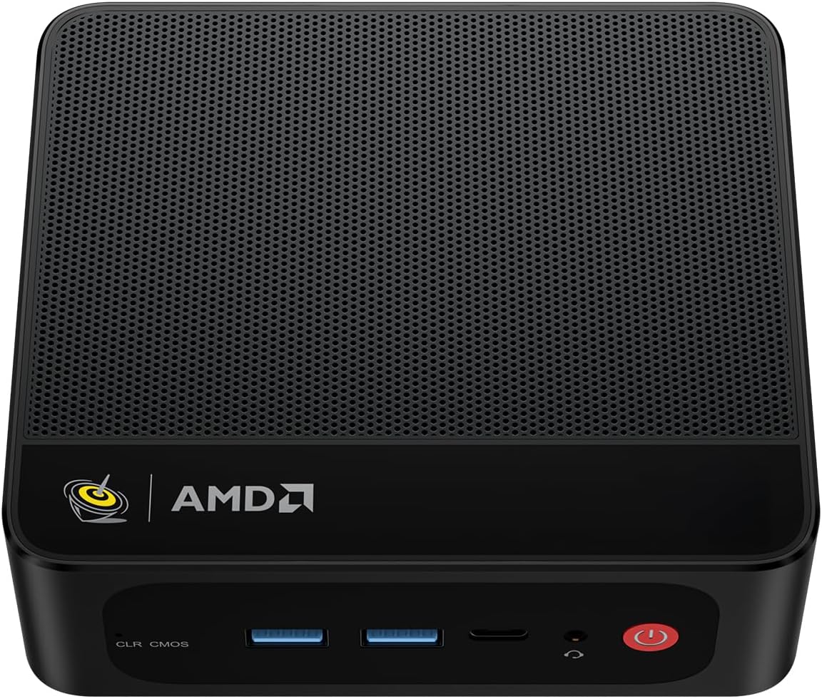 Beelink Mini PC SER5 MAX with AMD Ryzen 7 6800U, 32GB LPDDR5 1TB NVMe M.2 SSD, DP/HDMI/Type-c Triple Display Output,WiFi6,1000M LAN, BT5.2, W-11 Mini Computer