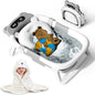 Kerbwry Baby Bathtub for Newborn to Toddler, Baby Bath Tub with Soft Towel and Floating Cushion, Baignoire Pour Bébé, Shower Essentials for Newborn (0-18 Months) Grey