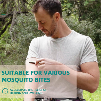 Vibis Insect Bite and Sting Relief, Rechargeable Bug Bite Itch Relief Thing Fast Symptom Relief for Mosquito Bites, Chemical-Free Treatment Natural Relief from Bug and Mosquito Bites Itching - Green