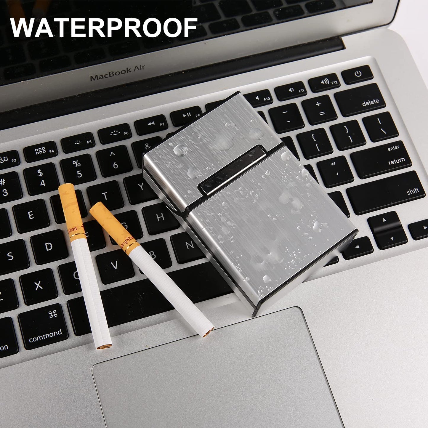 3 Packs Aluminum Cigarette Case, Holder & Tin - Metal Pocket Cigar & Tobacco Box for Men & Women - Gray/Silver/Rose Gold/Champagne