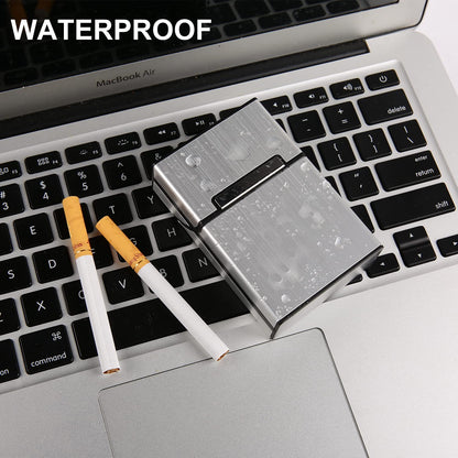 3 Packs Aluminum Cigarette Case, Holder & Tin - Metal Pocket Cigar & Tobacco Box for Men & Women - Gray/Silver/Rose Gold/Champagne