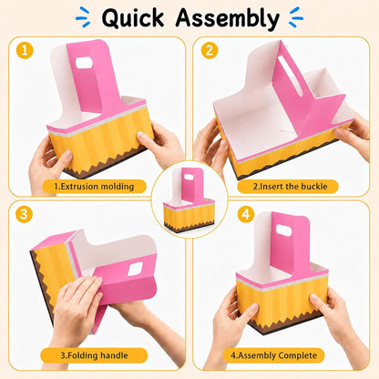24 Set Back to School Teacher Gifts 2 Cup Drink Carrier with Greeting Card Ribbon Wooden Push Pins, Teacher Cup Holders with Handle for First Day of School Supplies Party Favors Gift
