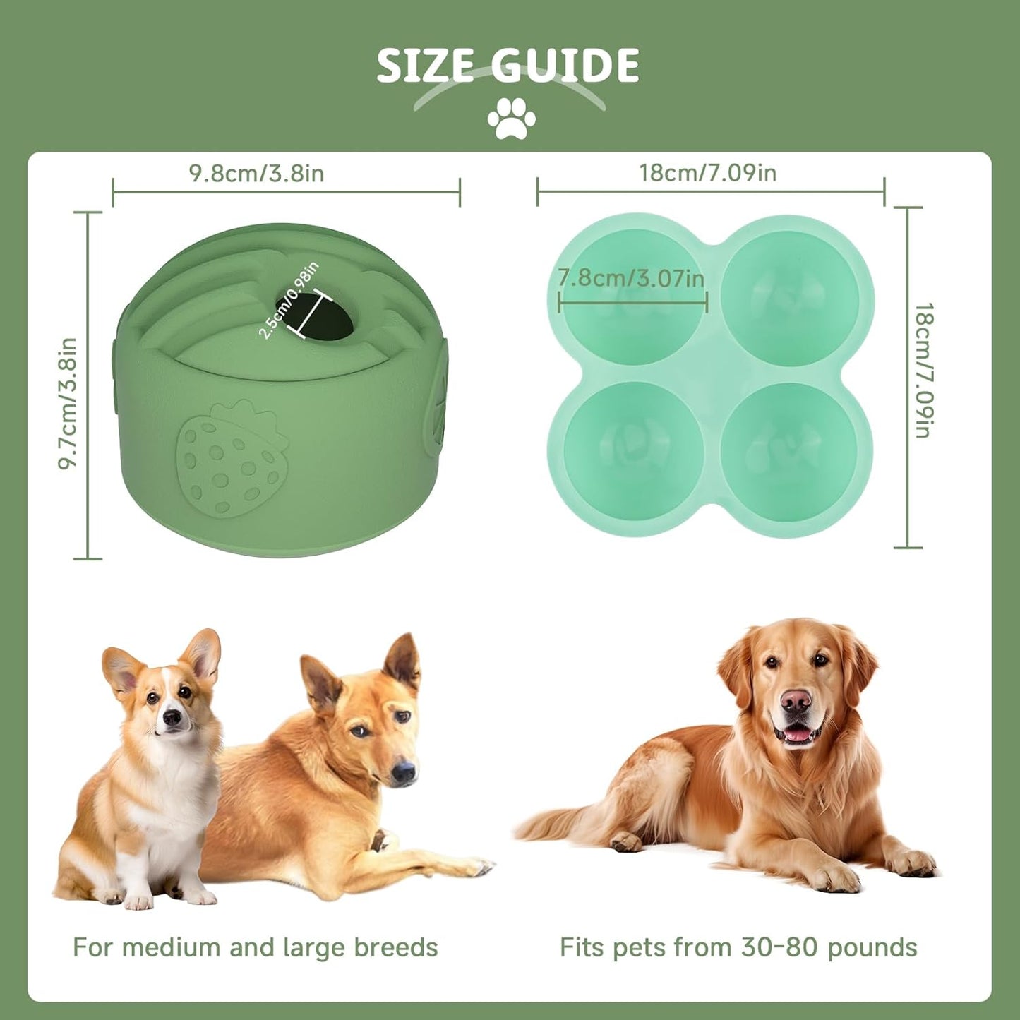 Atdoall Interactive Dog Puzzle Toy, Treat Dispensing Dog Enrichment Toy, Large Chew Toy - Puppy Boredom Relief, Dogs Treat Balls, Sturdy Frozen Treat Toy for Medium and Large Dogs