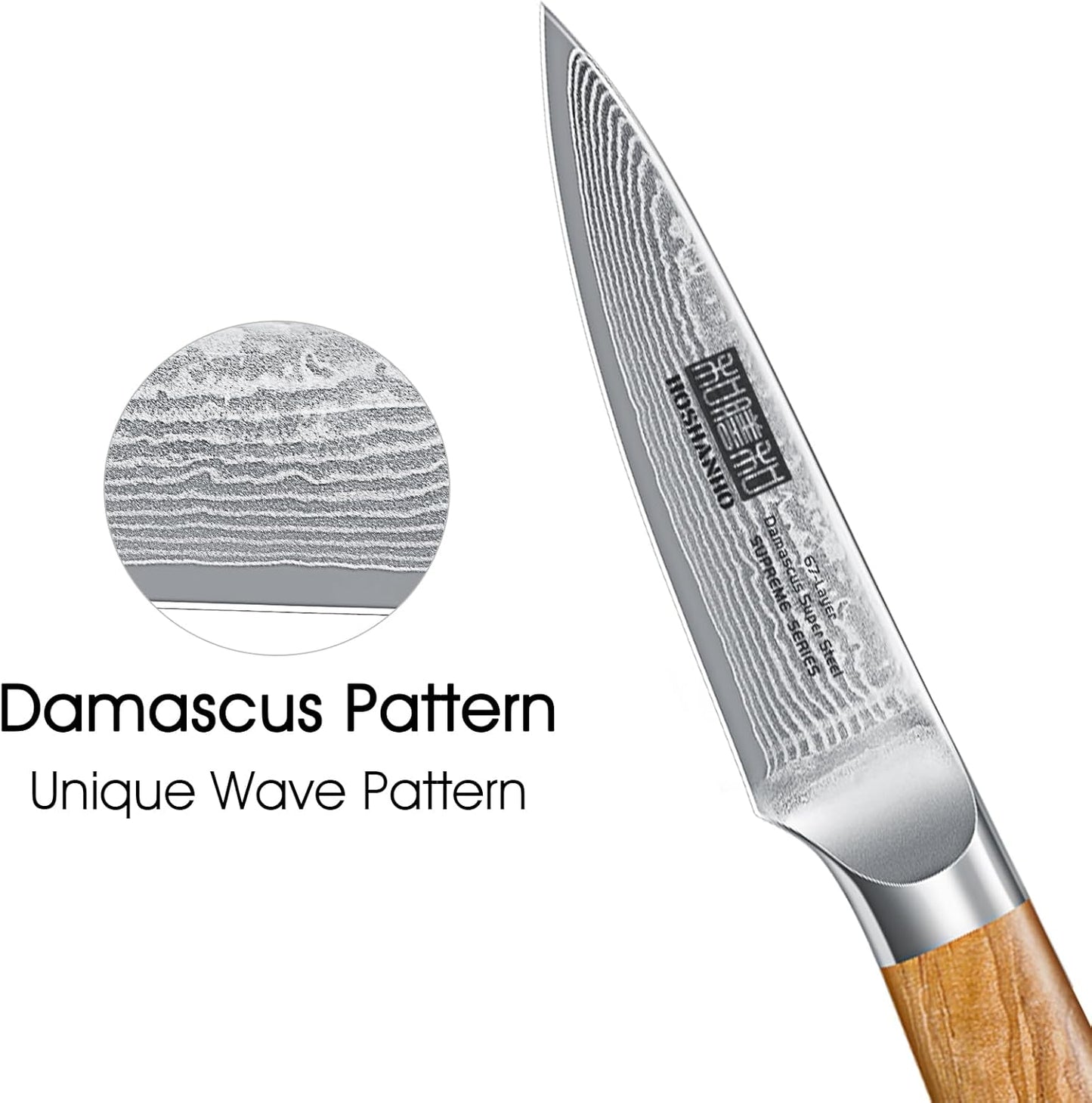 HOSHANHO Damascus Fillet Knife 7 Inch, Professional VG-10 Super Steel Boning Knife, Ultra Sharp Fish Knife with Ergonomic Handle