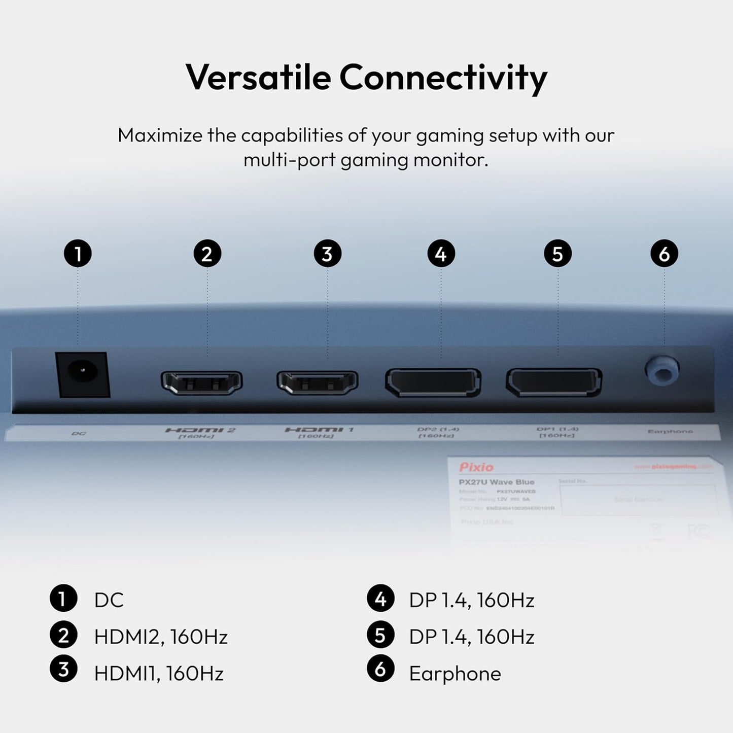 Pixio PX248 Wave 24 inch 200Hz Refresh Rate FHD 1080p Resolution Fast IPS Panel 1ms GTG Response Time Adaptive Sync Gaming Monitor with Adaptive Sync