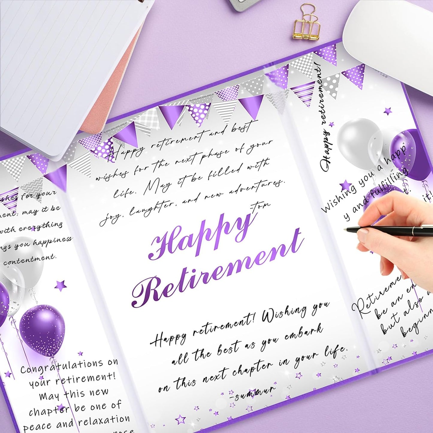 Roetyce Retirement Party Decorations, Funny Retirement Guest Book Alternative, Hapyy Retirement Decorations, Best Retirement Gifts for Women Men, Retirement Signature Board Book, Jumbo Retirement Card
