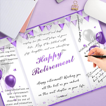 Roetyce Retirement Party Decorations, Funny Retirement Guest Book Alternative, Hapyy Retirement Decorations, Best Retirement Gifts for Women Men, Retirement Signature Board Book, Jumbo Retirement Card