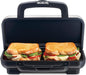 Proctor Silex Deluxe Hot Sandwich Maker, Nonstick Plates, Stainless Steel (25415PS) - PuriLite