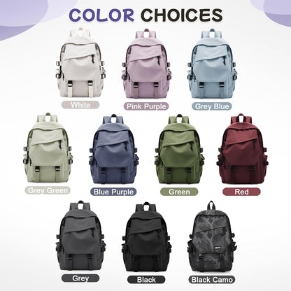 School Backpack for Women Men College High School Bags for Boys Girls Casual Daypack Laptop Backpack Waterproof Black Bookbag Travel Rucksack